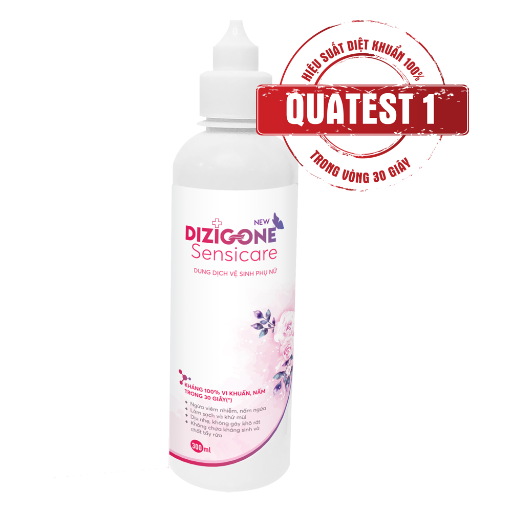 Dung dịch vệ sinh phụ nữ DIZIGONE Sensicare 300ml: Giảm nấm ngứa, hết khí hư, khử mùi hôi