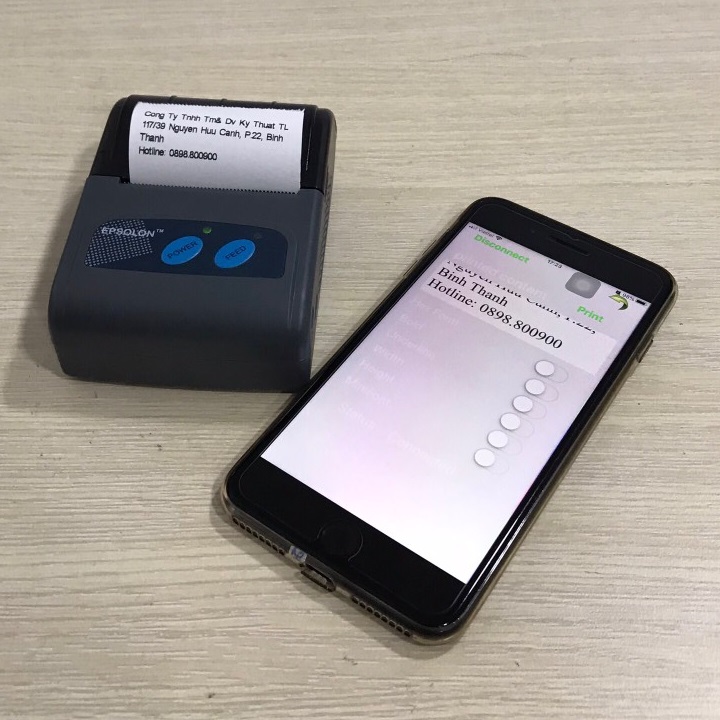 Máy in hóa đơn - in bill không dây kết nối iOS và Android SCANGLE SGT-B58V ( Hàng nhập khẩu)