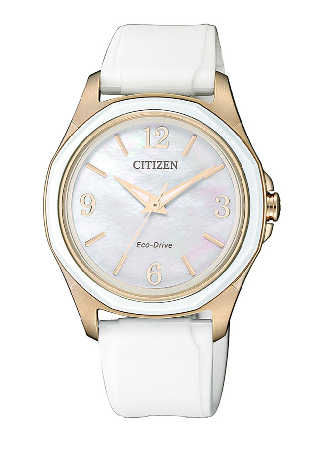 Đồng Hồ Nữ Citizen Dây Cao Su FE7056-02D - Mặt Xà Cừ (35mm)