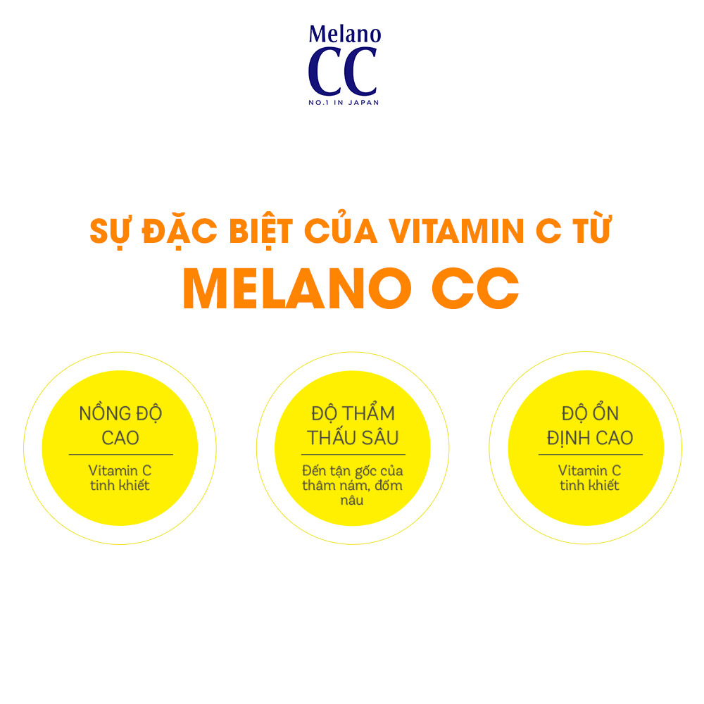 Tinh chất vitamin C dưỡng trắng da, chống thâm nám Melano CC Whitening Essence 20ml
