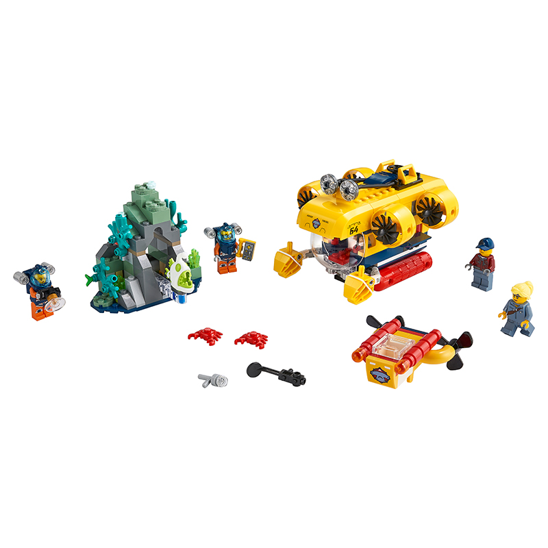 Đồ Chơi Lắp Ráp Tàu Ngầm Thám Hiểm Đại Dương LEGO CITY 60264 (286 Chi Tiết)