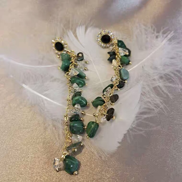 Khuyên tại bạc S925 chế tác thủ công Handmade đá tự nhiên cao cấp