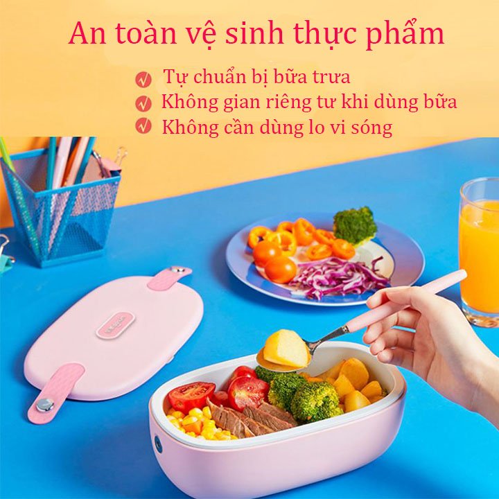 Hộp Cơm Cắm Điện, Giữ Nhiệt - 4 Ngăn Tiện Dụng - Chất Liệu An Toàn Cho Người Sử Dụng, Thân Thiện Với Môi Trường