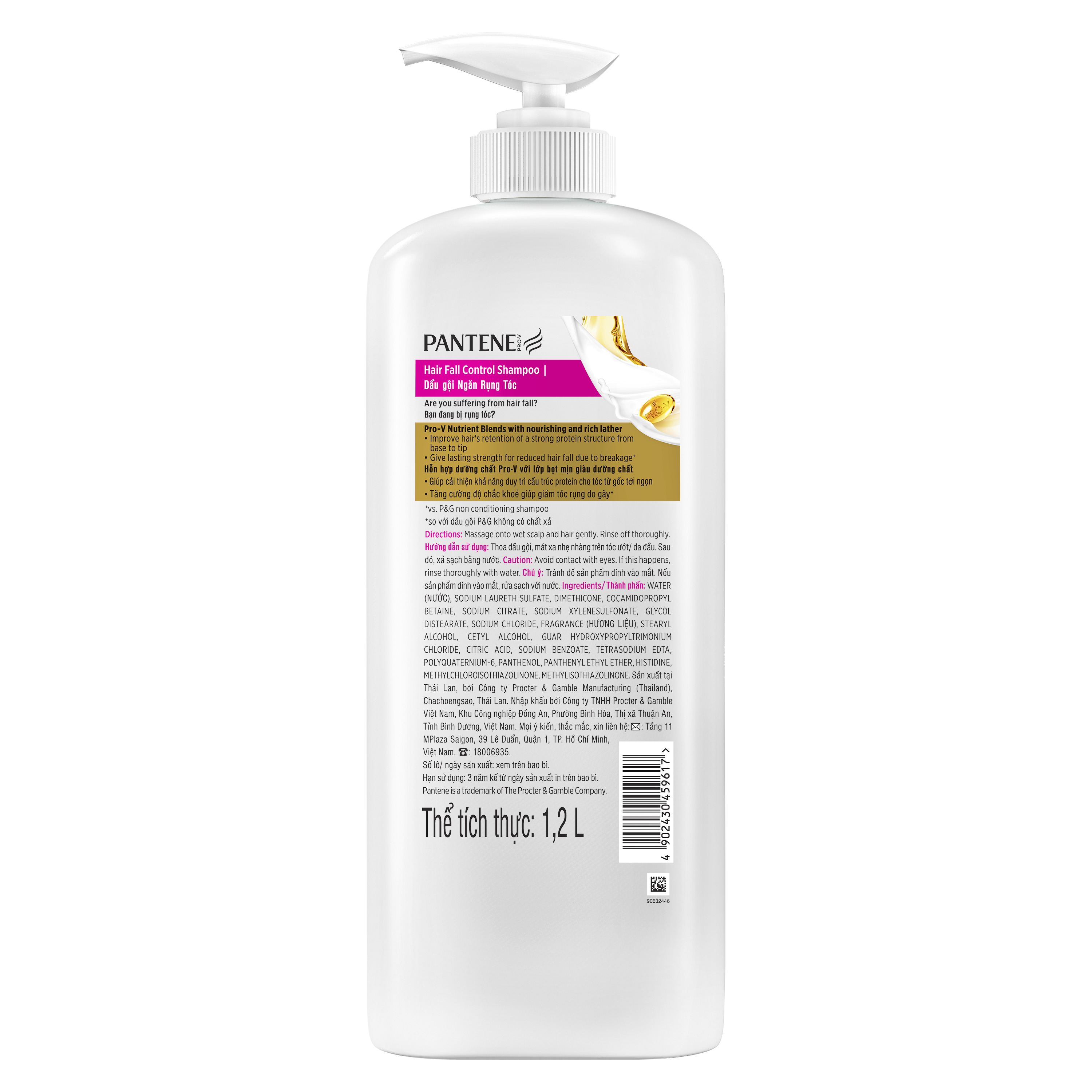 Dầu Gội Pantene Ngăn Rụng Tóc (1200ml)