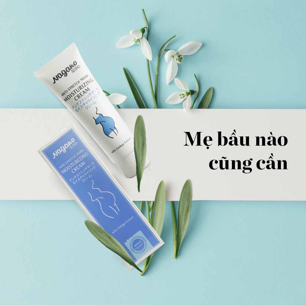 Kem Chống Rạn Da Nagano Japan 100ml - Anti-Stretch Mark Moisturizing Cream Nagano - Ngăn ngừa và làm giảm vết rạn da trong thai kỳ và sau khi sinh, do béo phì