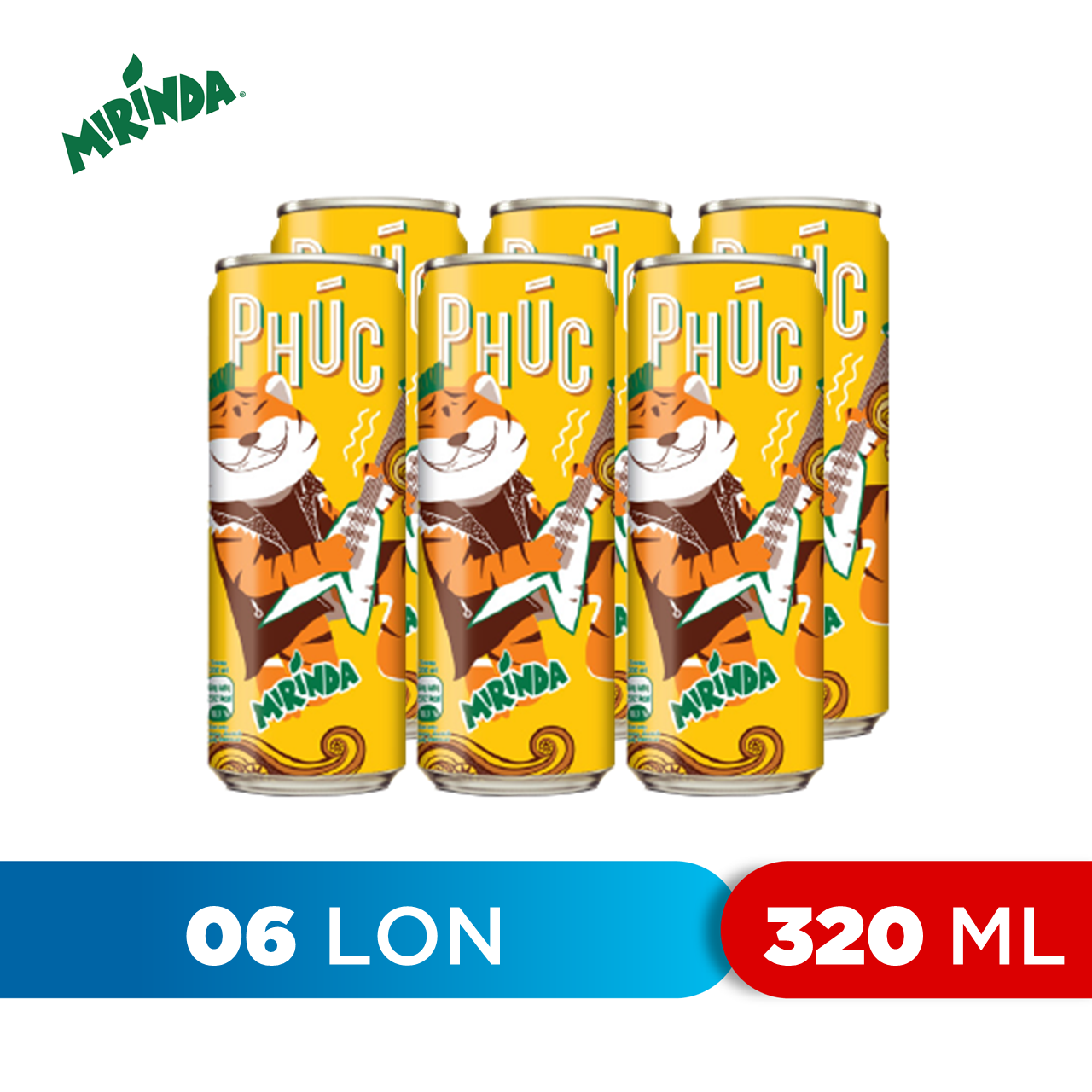 Lốc 6 Lon Nước Ngọt Có Gas Mirinda Đá Me (320ml/Lon)