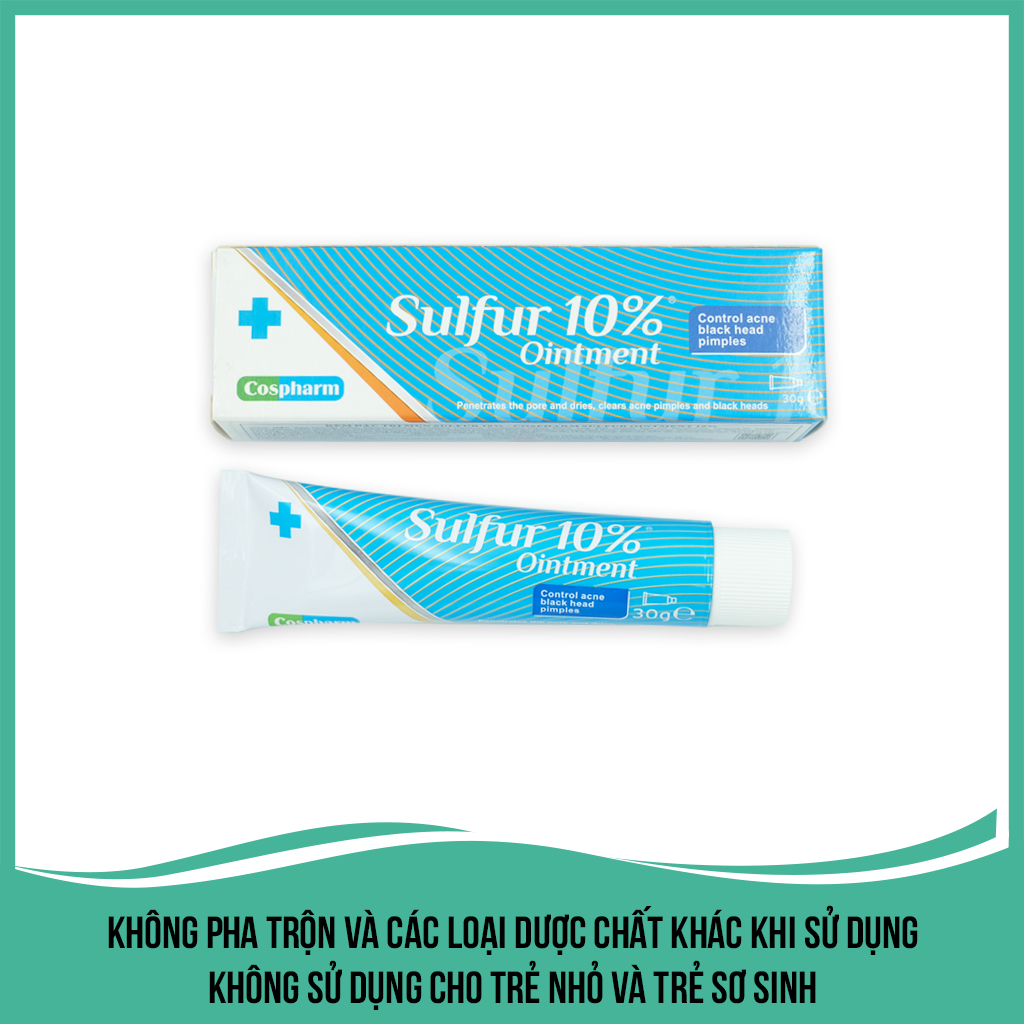 Kem hỗ trợ trị mụn Cospharm Crevil Sulfur Ointment 10%, kháng viêm kháng khuẩn và hỗ trợ điều trị mụn, làm mờ sẹo với tinh chất triết xuất thiên nhiên