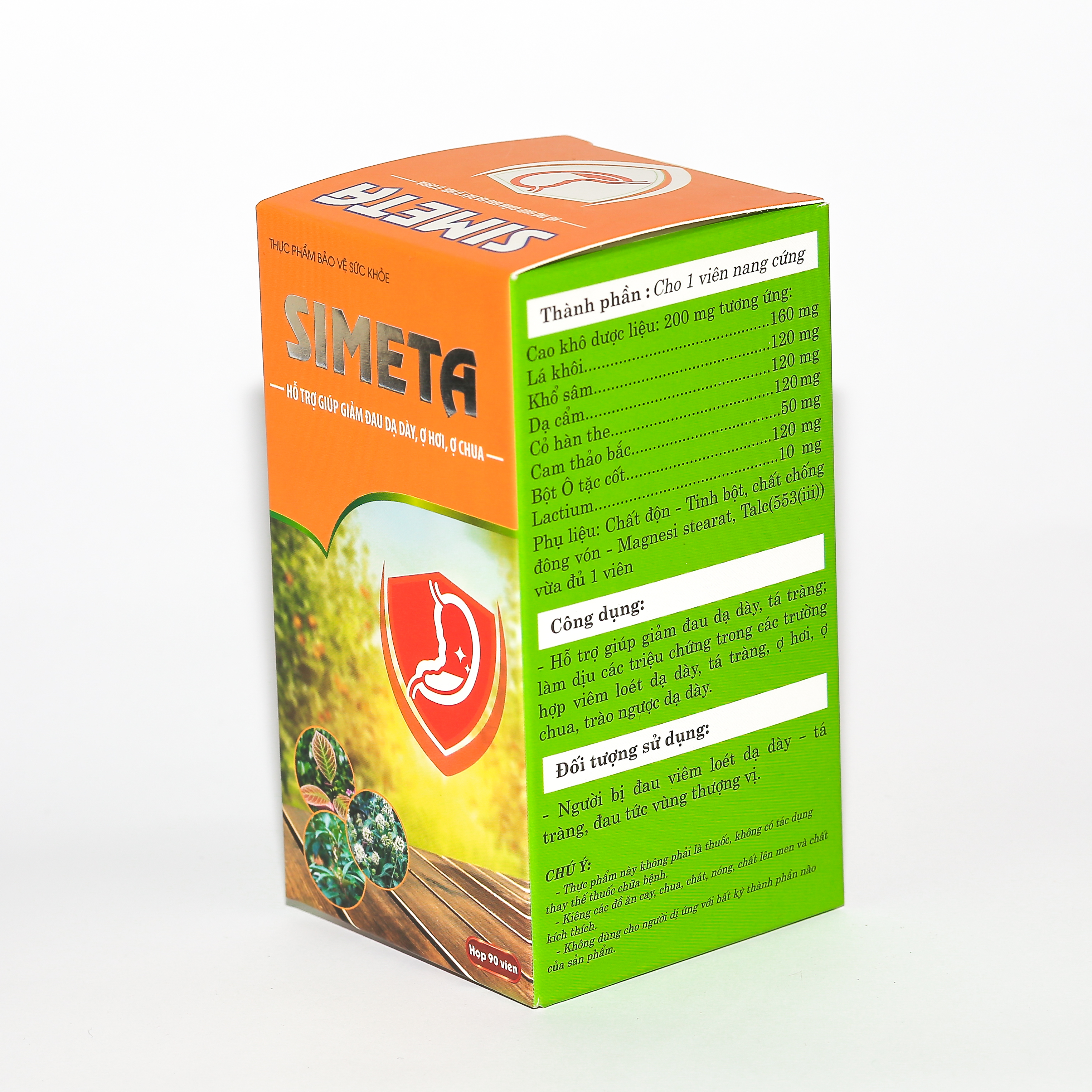 Combo 3 Hộp Viên Uống Hỗ Trợ Dạ Dày Simeta Giúp Giảm Đau, Hết Trào Ngược, Ợ Chua, Bảo Vệ Niêm Mạc Dạ Dày, Tá Tràng 90 Viên/Hộp