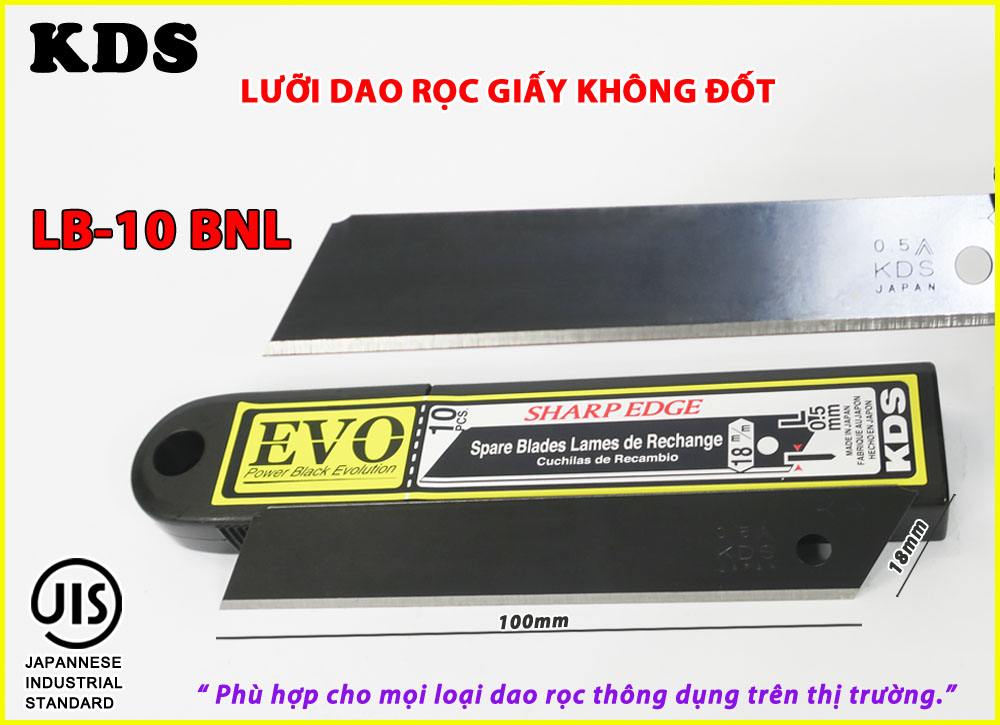 Lưỡi dao không đốt 18mm KDS LB-10BNL 