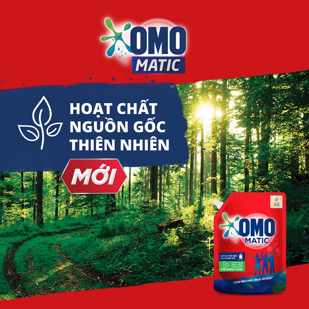 Nước giặt Túi 4.0kg OMO Matic Cho máy giặt cửa trên Sạch bẩn Khử mùi Sạch bẩn Khử mùi toàn diện