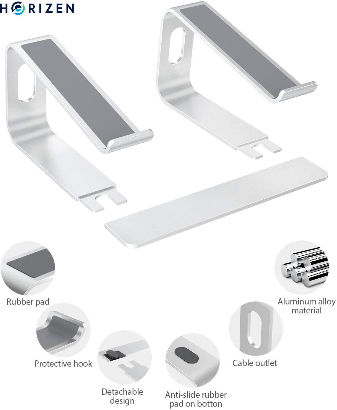 Giá đỡ laptop stand nhôm cho máy tính xách tay, đế giữ máy tính xách tay, macbook high stand Horizen Z04