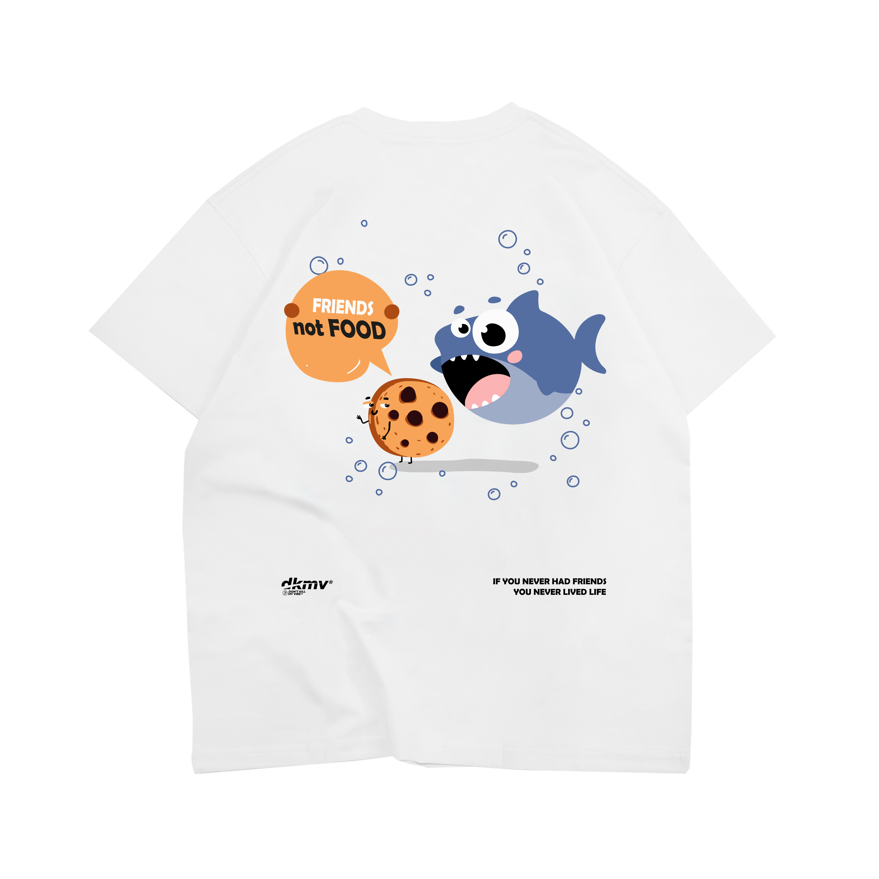 DKMV Tee Friends not Food-White