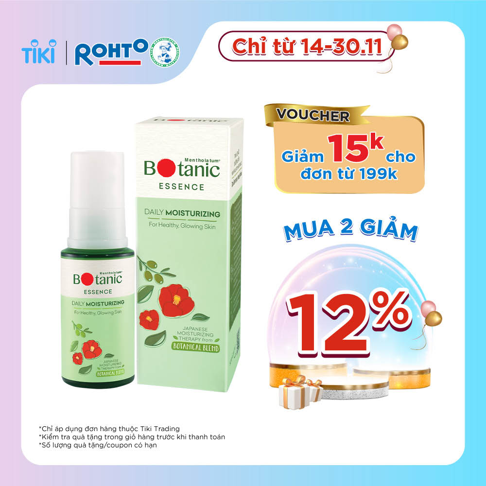 Tinh chất dưỡng da chiết xuất hệ thực vật Mentholatum Botanic Essence 30g