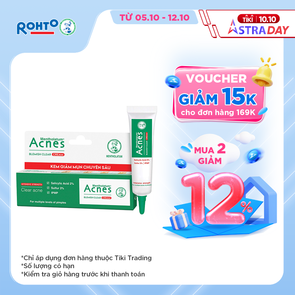 Kem chấm mụn chuyên sâu Acnes Blemish Clear Cream 10g