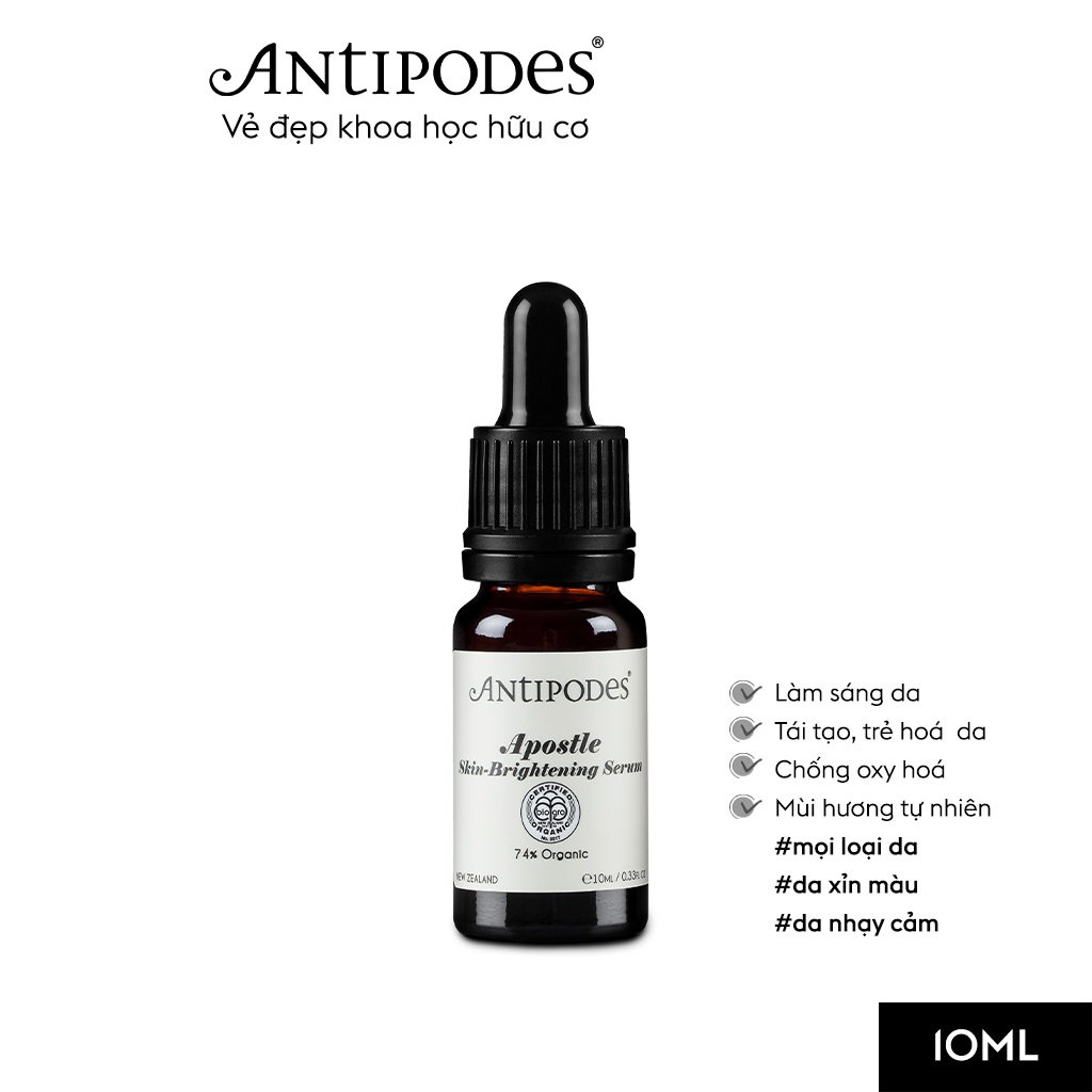 Serum Làm Mờ Vết Nám, Sáng Da Antipodes Apostle Skin-Brightening Serum 10ml