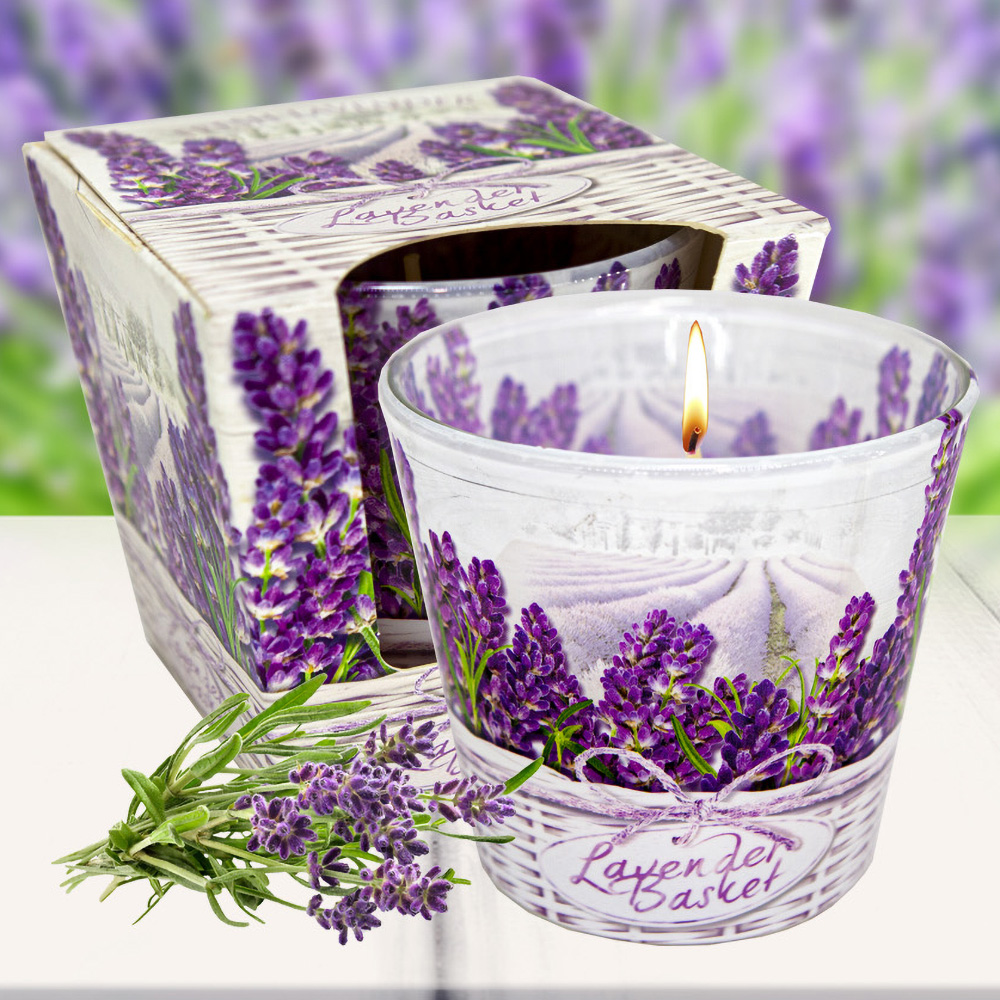 Ly nến thơm tinh dầu Bartek Lavender Basket 115g QT024459 - hoa oải hương (giao mẫu ngẫu nhiên)