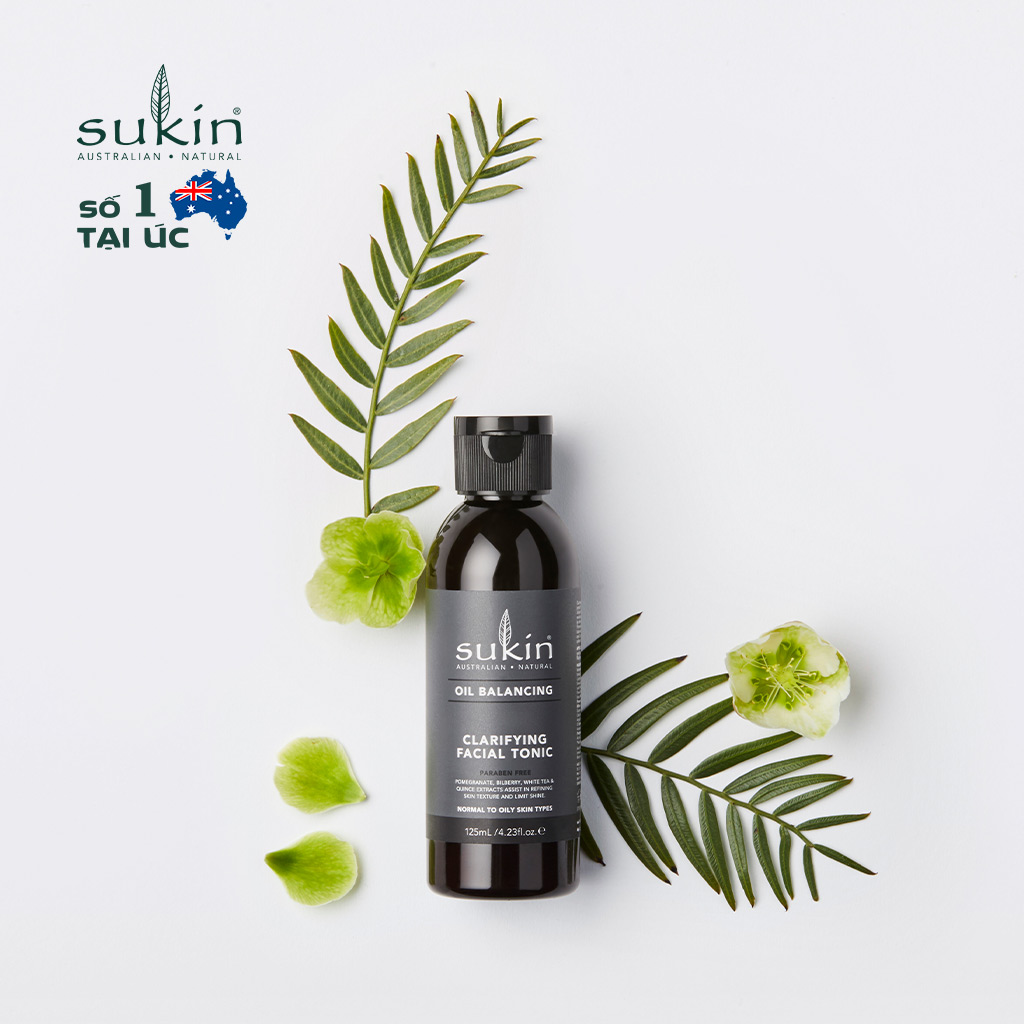 Nước hoa hồng cân bằng dầu Sukin Oil Balancing Clarifying Facial Tonic 125ml