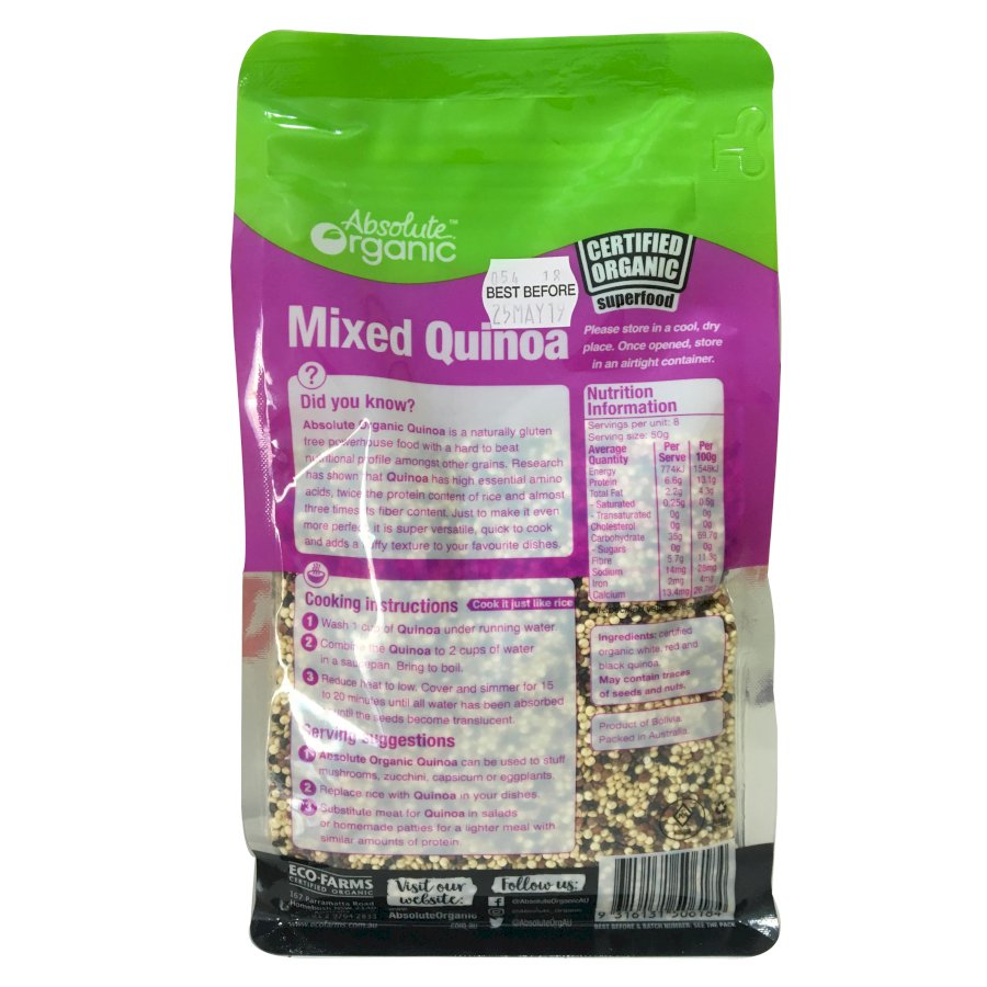 Hạt Diêm Mạch Hữu Cơ Úc Mix 3 Màu (Quinoa Mix Túi 400gram) 