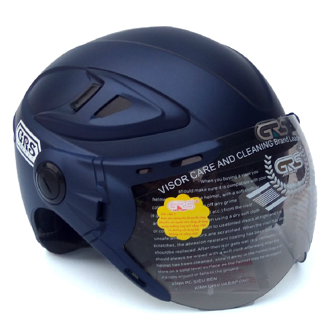 Mũ bảo hiểm nửa đầu GRS A966K - 2 Lớp kính - Tháo được lót