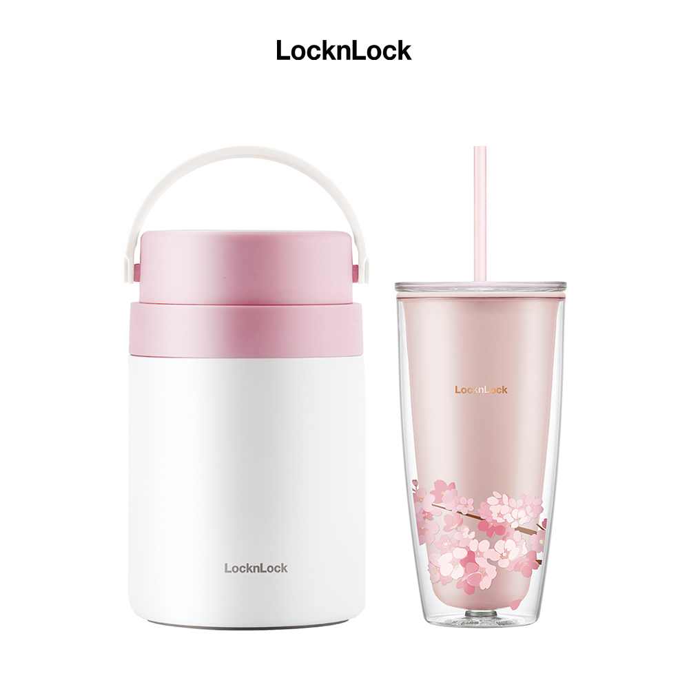 Combo Hộp giữ nhiệt LHC8042 + Ly nhựa 2 lớp Lock&Lock