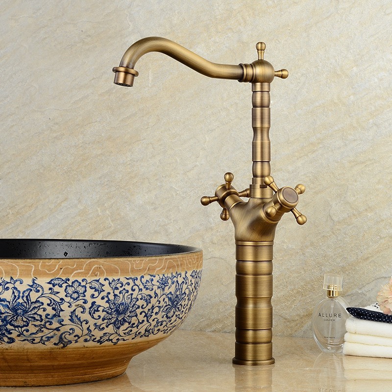 Vòi rửa lavabo đồng nghệ thuật VOI0018– Phong cách vintage độc đáo