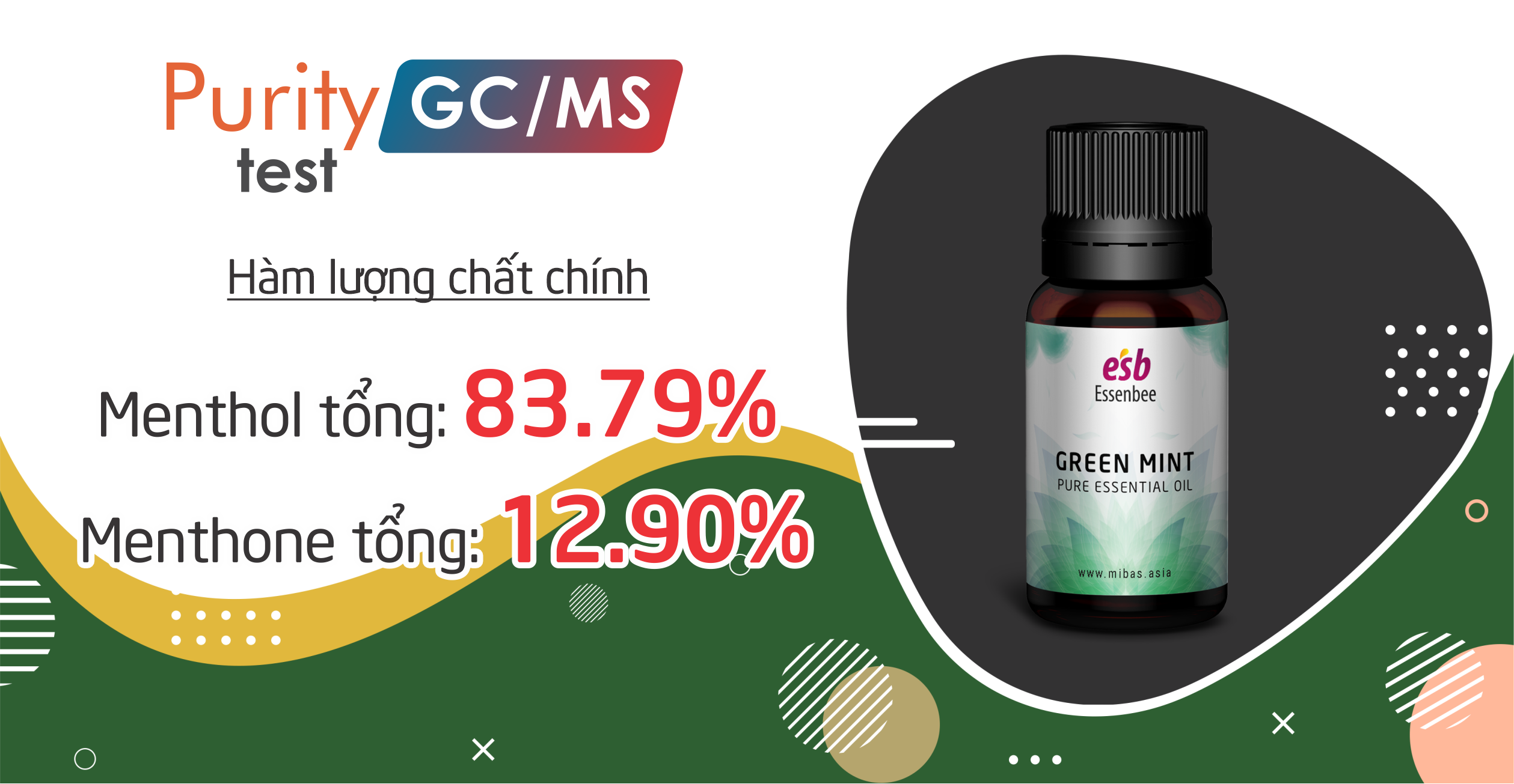 Tinh dầu thiên nhiên Bạc Hà Nhật Bản – Essenbee – 20ml - Hỗ trợ thư giãn tinh thần, giảm stress và đau đầu, chống say tàu xe, giúp giảm ho, nghẹt mũi, viêm xoang