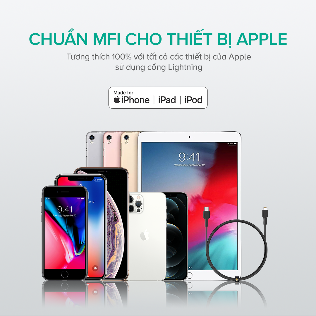 Combo Sạc Nhanh Dành Cho iPhone 12 Series AUKEY | Cốc Sạc 20W PA-B1, Cáp C-Lighnting 20W CB-CL1, Pin 10000mAh PD + QC3 PB-Y36 - Hàng Chính Hãng