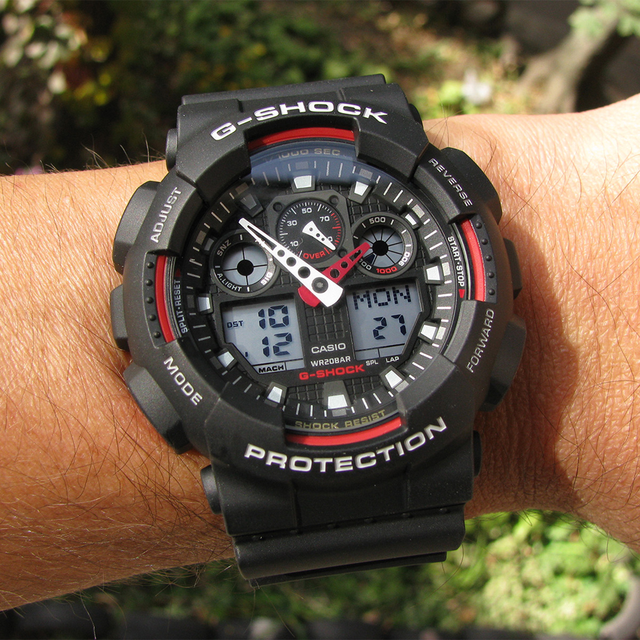 Đồng hồ nam dây nhựa Casio G-Shock chính hãng GA-100-1A4DR