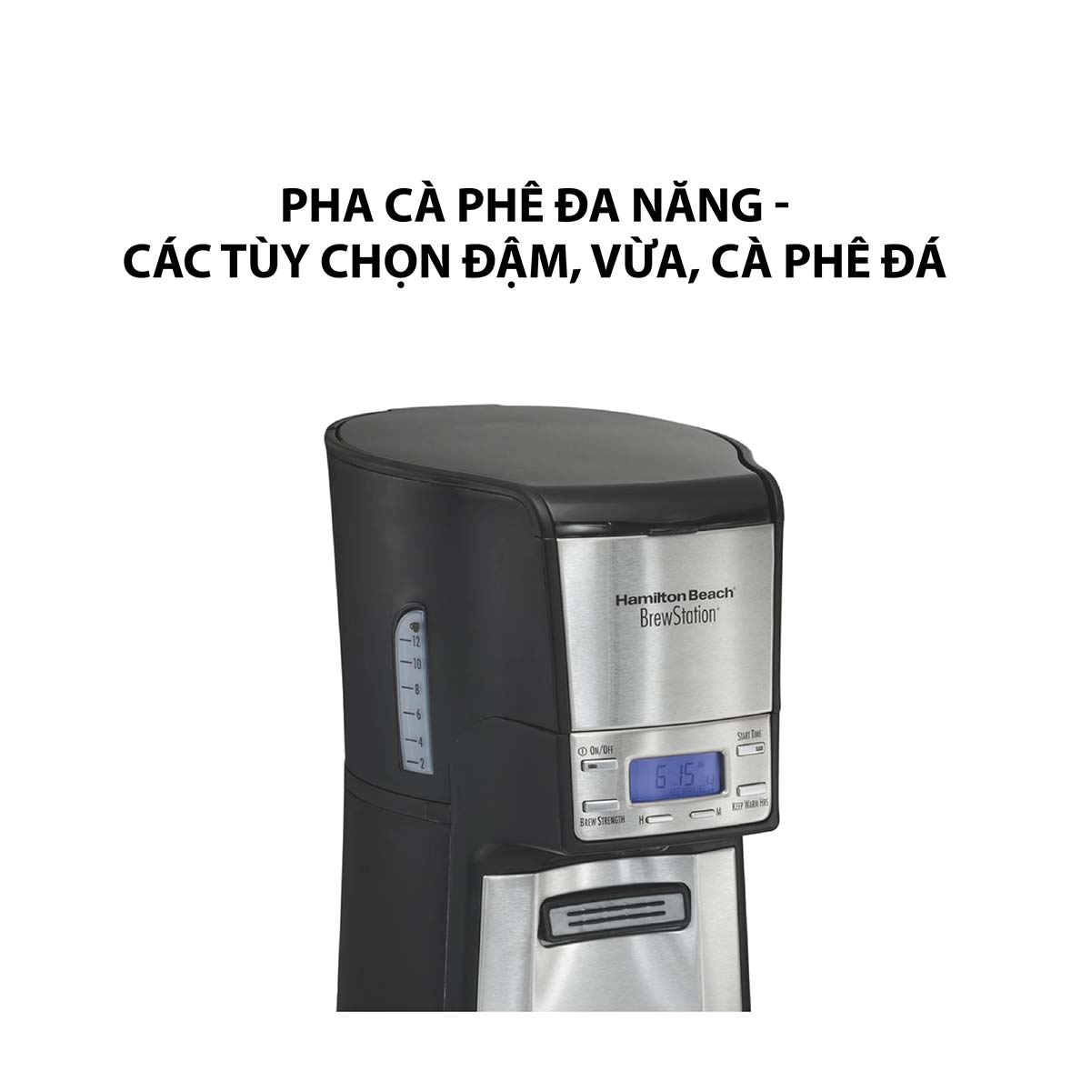 Máy Pha Cà Phê Hamilton Beach BrewStation 12 Cup - 48465-SAU - Hàng Chính Hãng