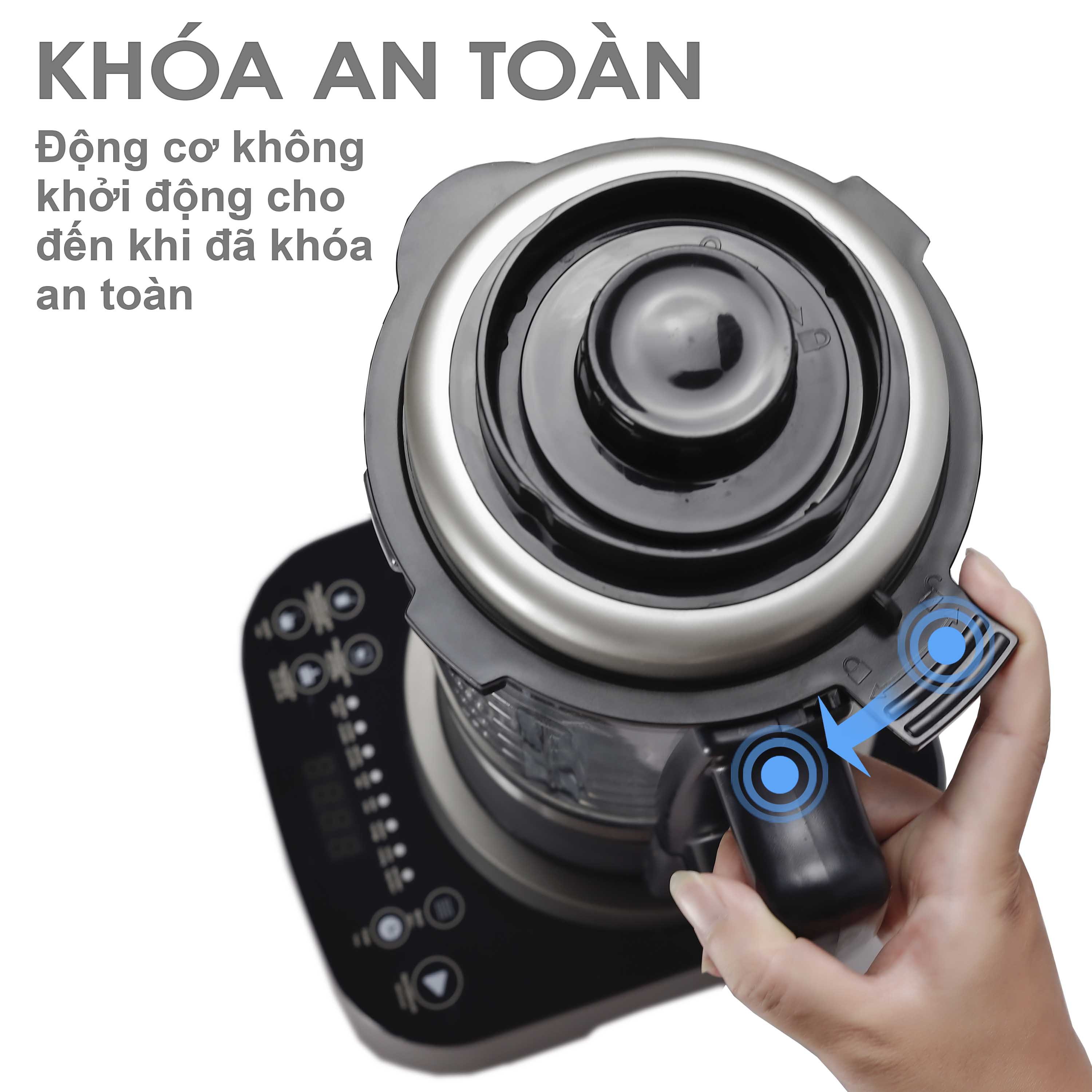 [1,7l - 800W]Máy Xay Sinh Tố Làm Sữa Hạt LEBENLANG Đức LBM919 - Grey