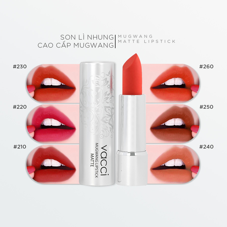 SON LÌ CAO CẤP THẾ HỆ MỚI LÂU PHAI VACCI - VACCI MUGWANG MATTE LIPSTICK