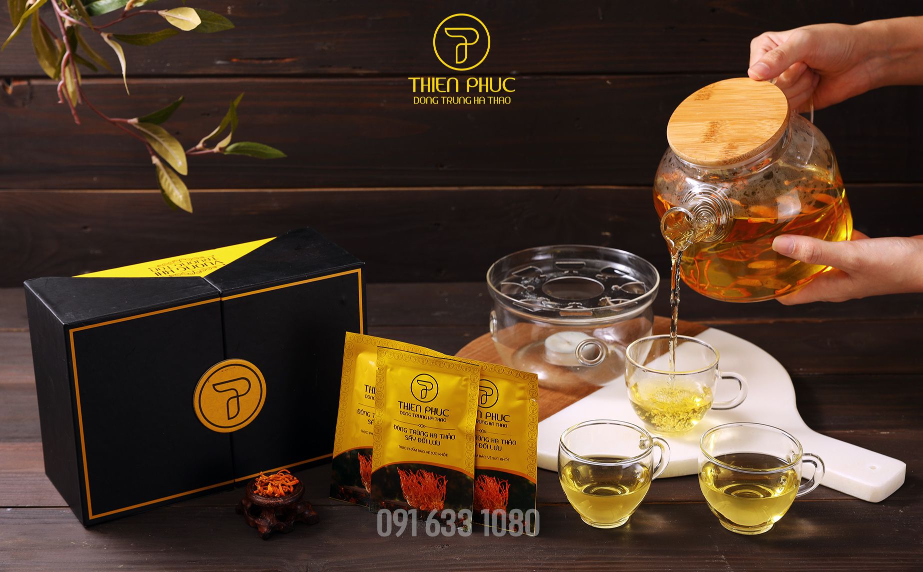 Đông trùng hạ thảo loại Quả thể sấy đối lưu chính hãng Thiên Phúc