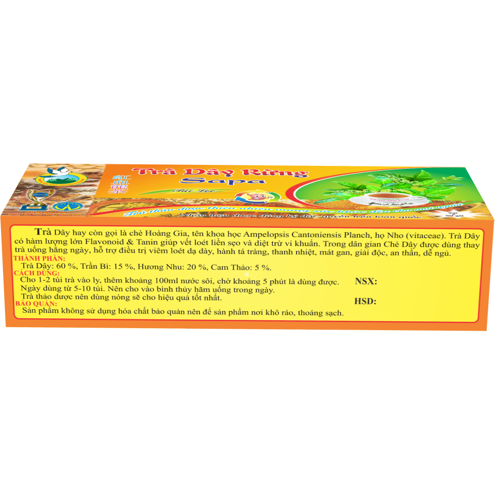 Trà Dây Sapa Hộp 50 Túi Lọc X 2g- Nguyên Thái Trang – Thảo Dược Thiên Nhiên – Tốt Cho Sức Khỏe