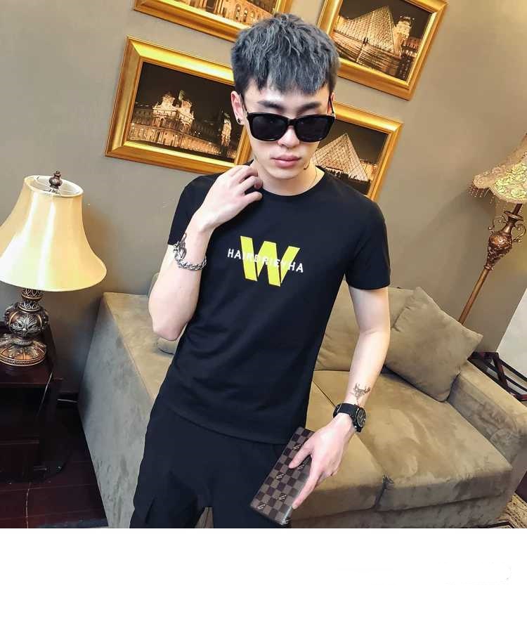 Áo thun Nam cổ tròn tay ngắn với họa tiết in chữ đơn giản, trẻ trung chất liệu vải cotton cao cấp co giãn nhẹ mặc thoải mái dễ phối đồ phù hợp với xu hướng thời trang