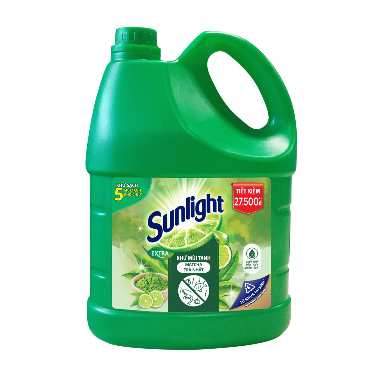 Nước Rửa Chén Bát Sunlight Trà Xanh Nhật Bản 3.6kg