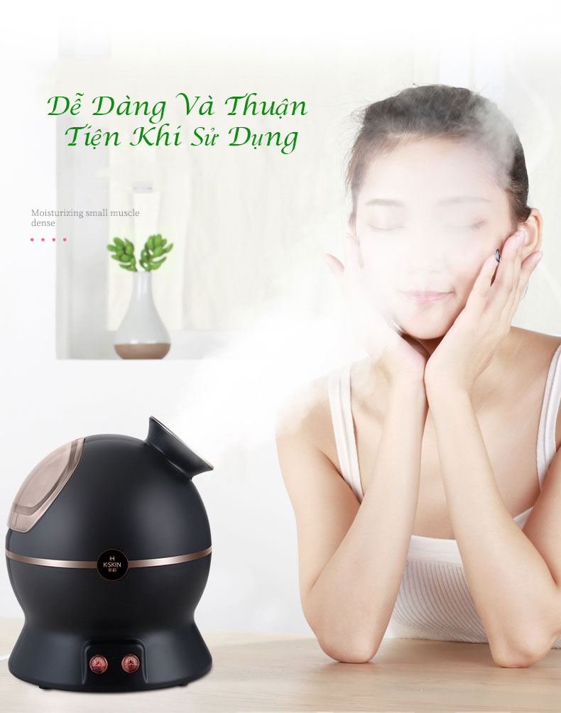 Máy Xông Hơi Mặt ION Hai Chế Độ Nóng Lạnh, Tẩy Trang Làm Sạch Bổ Xung Độ Ẩm Giúp Trẻ Hóa Da Mặt Cao Cấp - Hàng Chính Hãng