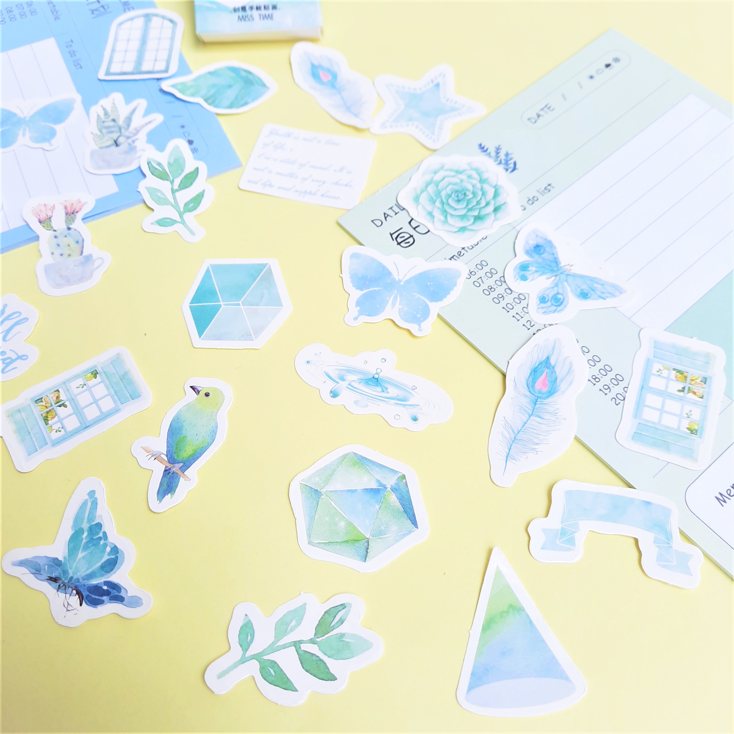 Hộp 46 Miếng Dán Sticker Trang Trí Chủ Đề Summer Of Mint