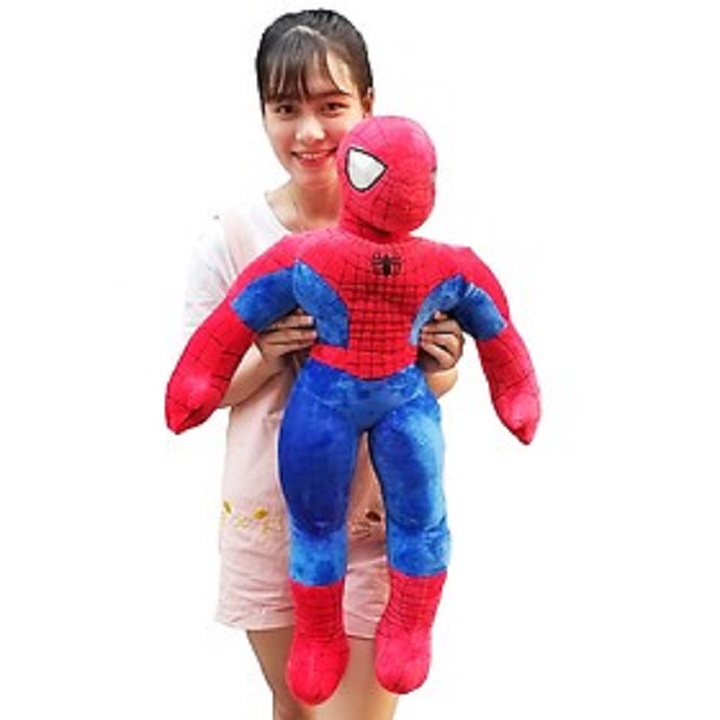 Gấu bông siêu nhân nhện size 90cm hàng vải nhung cao cấp