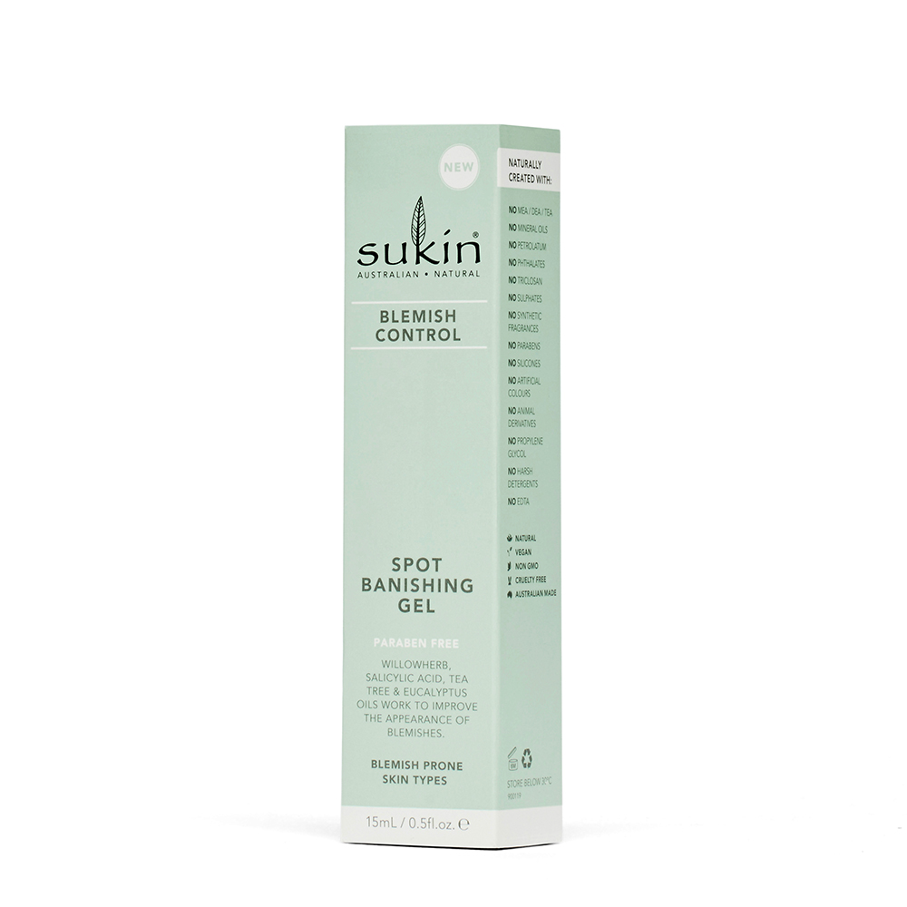 Gel Chấm Mụn Xóa Mờ Khuyết Điểm Sukin Blemish Control Spot Banishing Gel 15ml