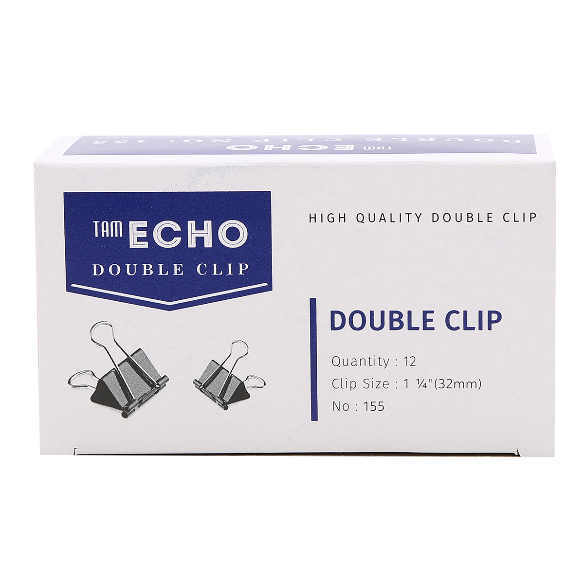 Bộ 3 Hộp Kẹp Bướm Echo (32mm) - Đen