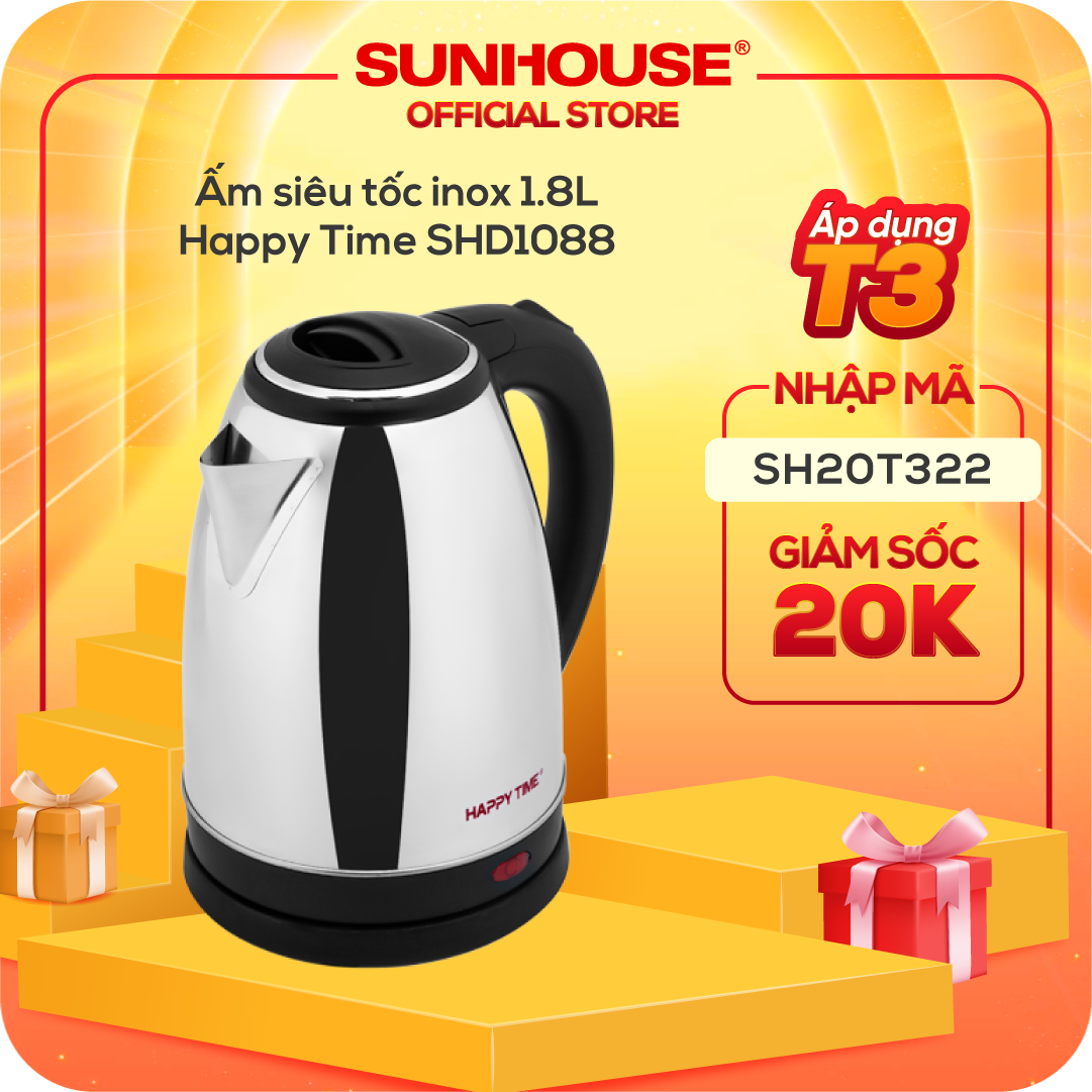 Bình Đun Siêu Tốc Sunhouse HTD1088 (1.8 lít) - Hàng chính hãng