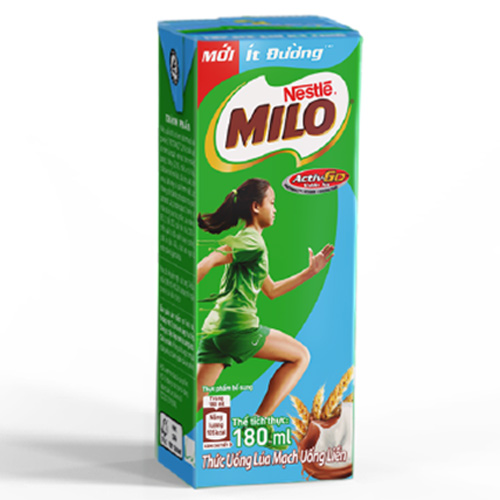 Thùng 48 Hộp Sữa Nestlé Milo Ít Đường (180ml/ Hộp)