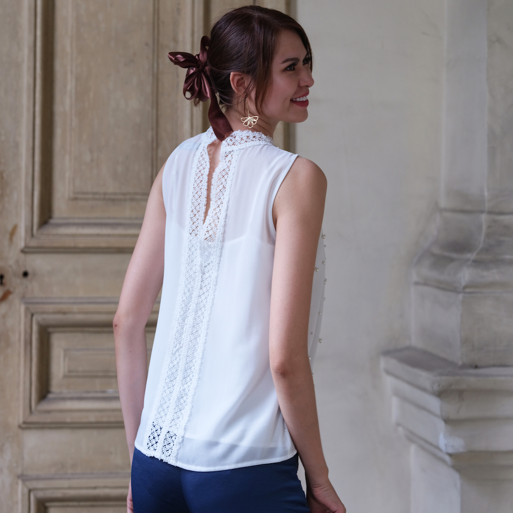 Áo Sát Nách Voan Áo Kiểu Nữ Cao Cấp Thời trang thiết kế Hity TOP137