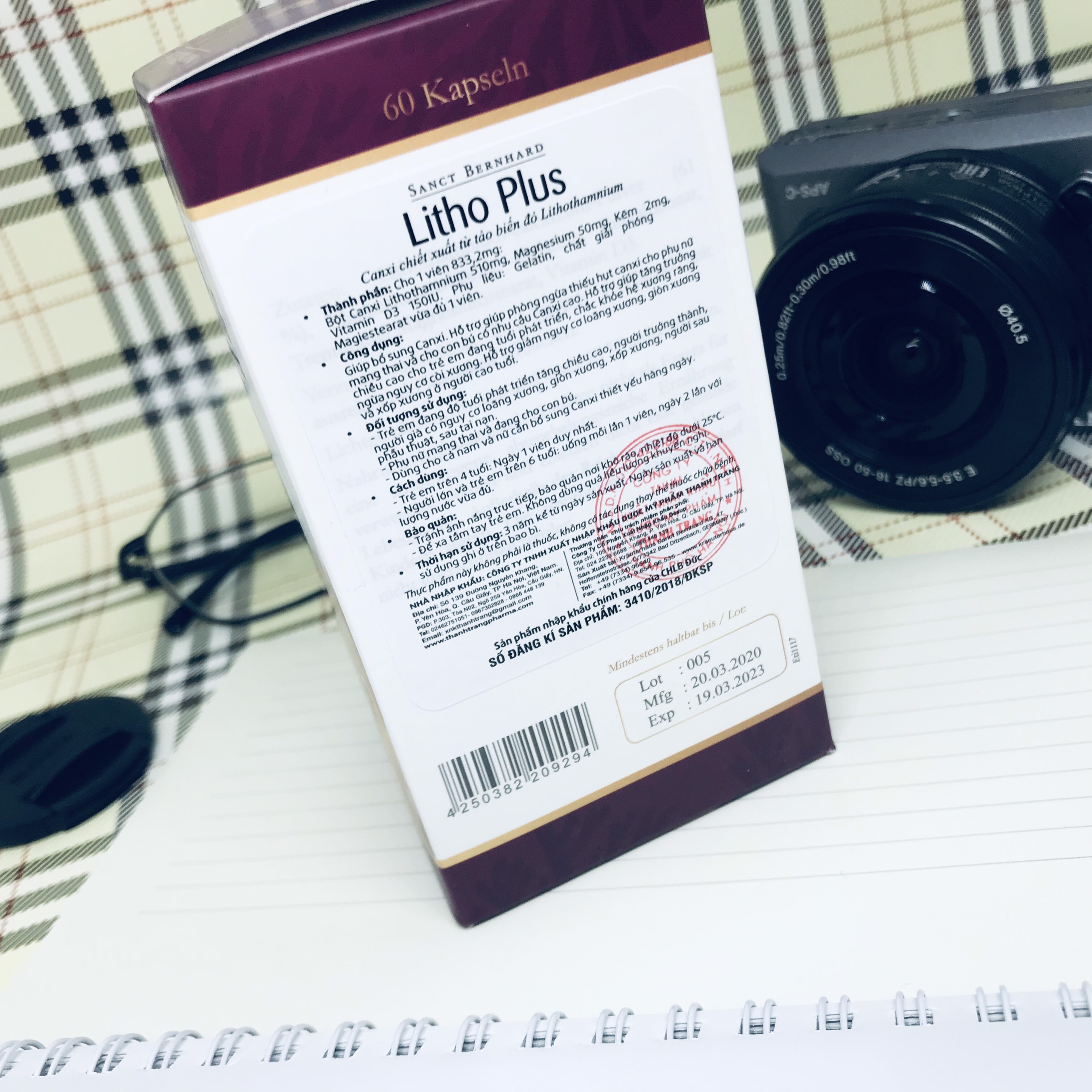 Canxi Litho Plus – Canxi chiết xuất từ tảo biển đỏ, bổ sung Canxi cho phụ nữ mang thai và cho con bú, giảm nguy cơ loãng xương, giòn xương và xốp xương ở người cao tuổi