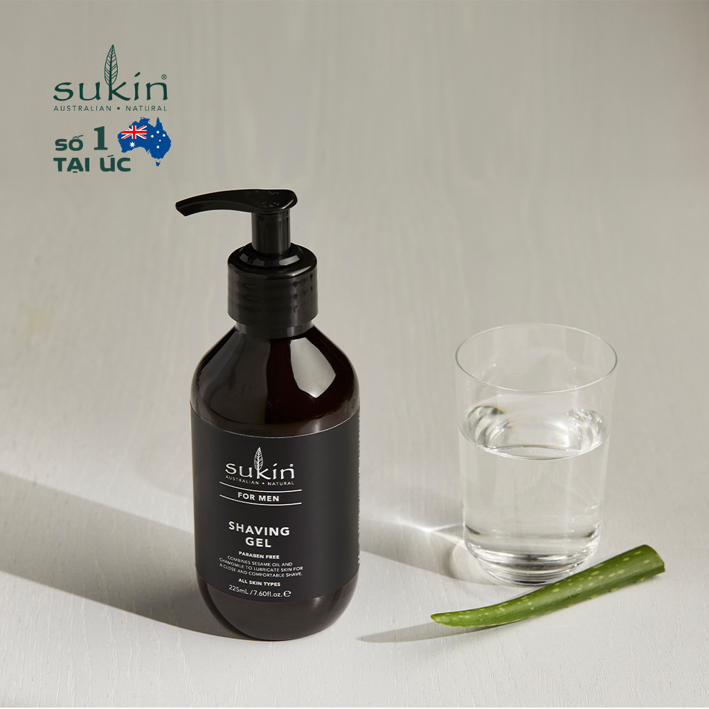 Gel Cạo Râu Sukin For Men Shaving Gel 225ml