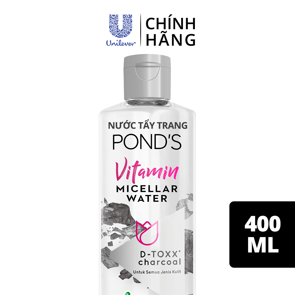 Nước Tẩy Trang Vitamin Và Tinh Than Tre Sạch Sâu  Pond's Micellar Water