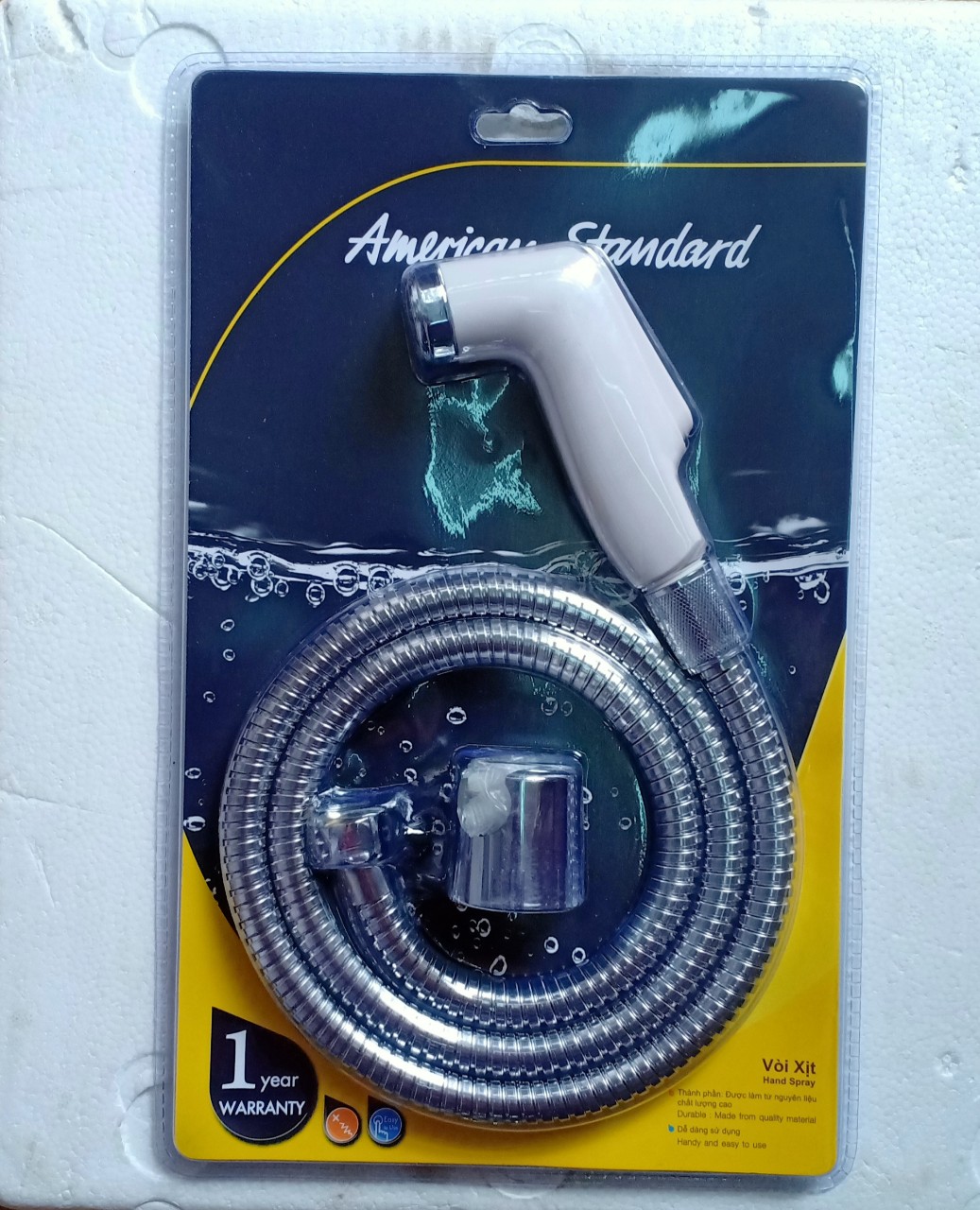 Vòi xịt vệ sinh  American Standard - FFAS8686 (đầu nhựa lõi đồng, dây xịt mạ crom )