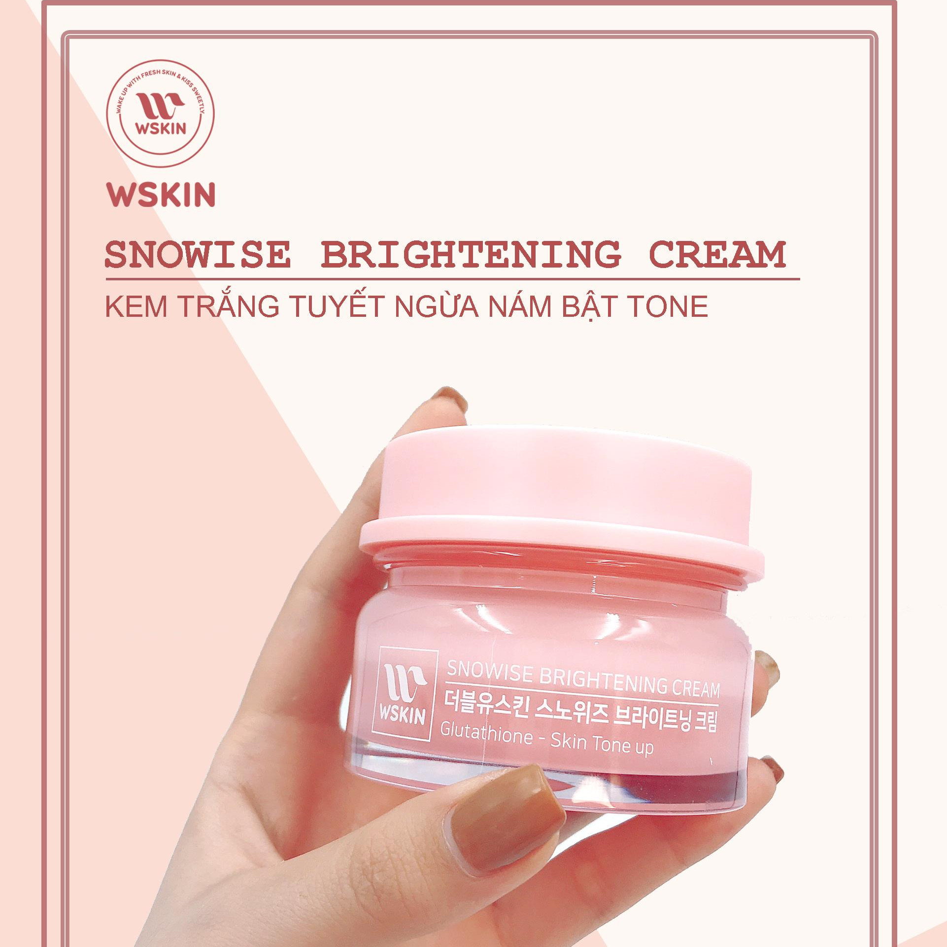 Kem Dưỡng Trắng Da Bật Tông, Ngừa Nám, Kiềm Dầu, Chống Trôi, Chống Lão Hóa Da, 5 in 1 - Snowise Brightening Cream