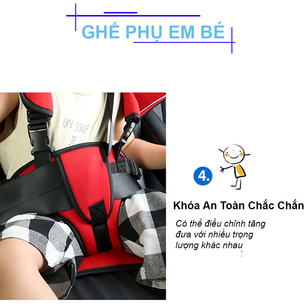 Ghế ngồi phụ trên ô tô, xe hơi bảo vệ an toàn cho bé