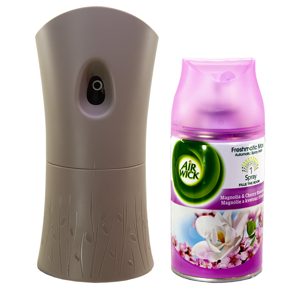 Bộ phun tinh dầu tự động Air Wick Magnolia &amp; Cherry Blossom 250ml QT000326 - hoa mộc lan